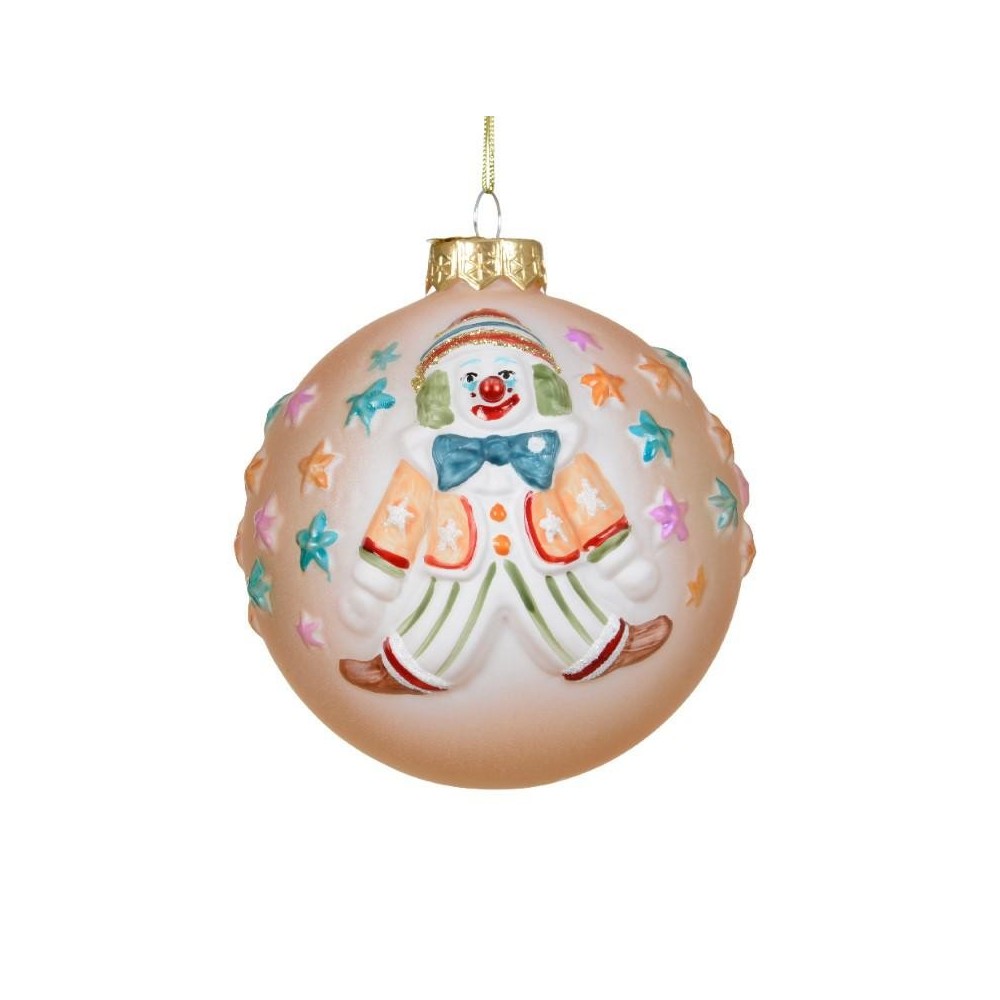 SFERA VETRO CLOWN D.10CM.